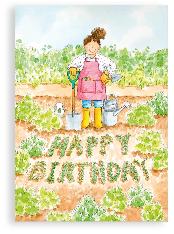Greetings card - A Happy Birthday Garden