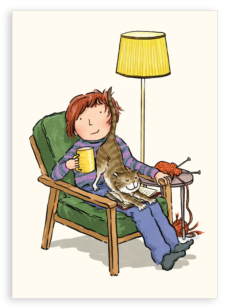 Greetings card - Cat love