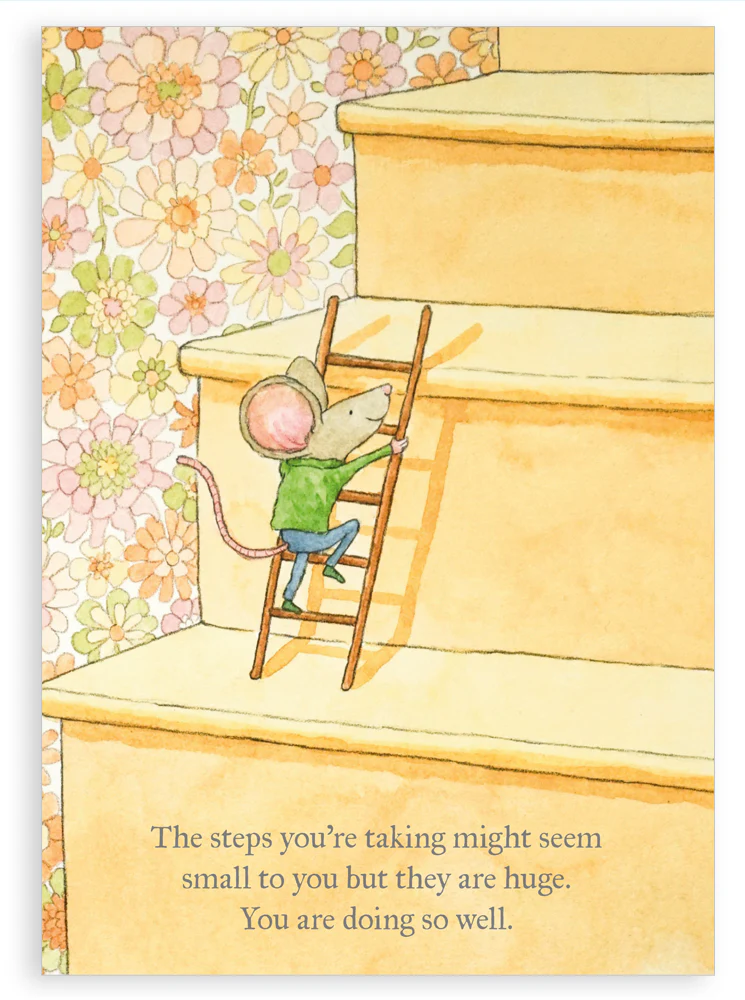 Greetings card - Huge steps
