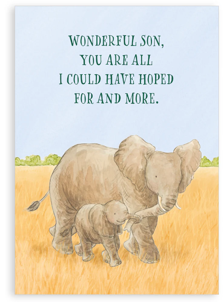 Greetings card - My wonderful son