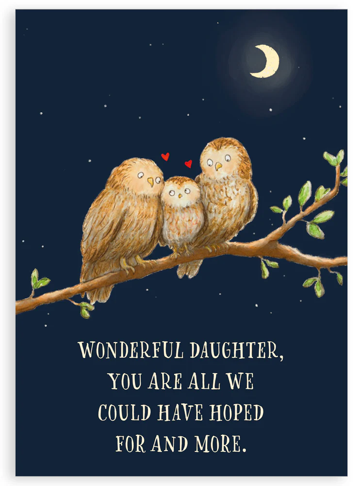 Greetings card - Our wonderful daughter
