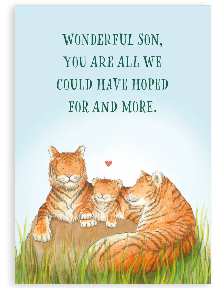 Greetings card - Our wonderful son