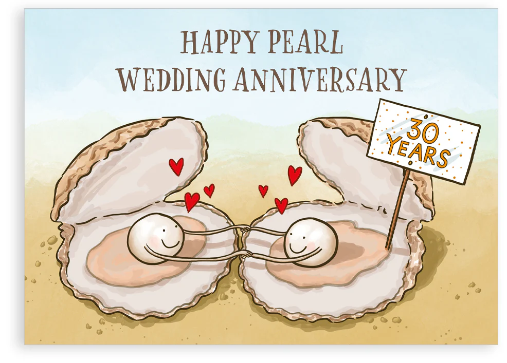 Greetings card - Pearl wedding anniversary