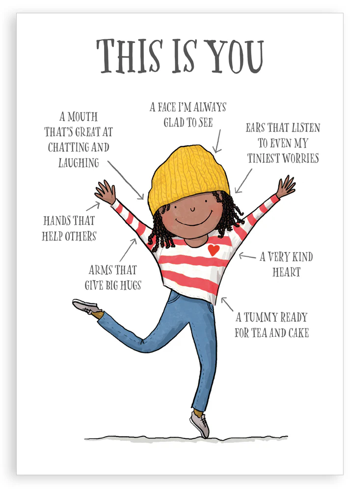 Greetings card - This is you, yellow hat
