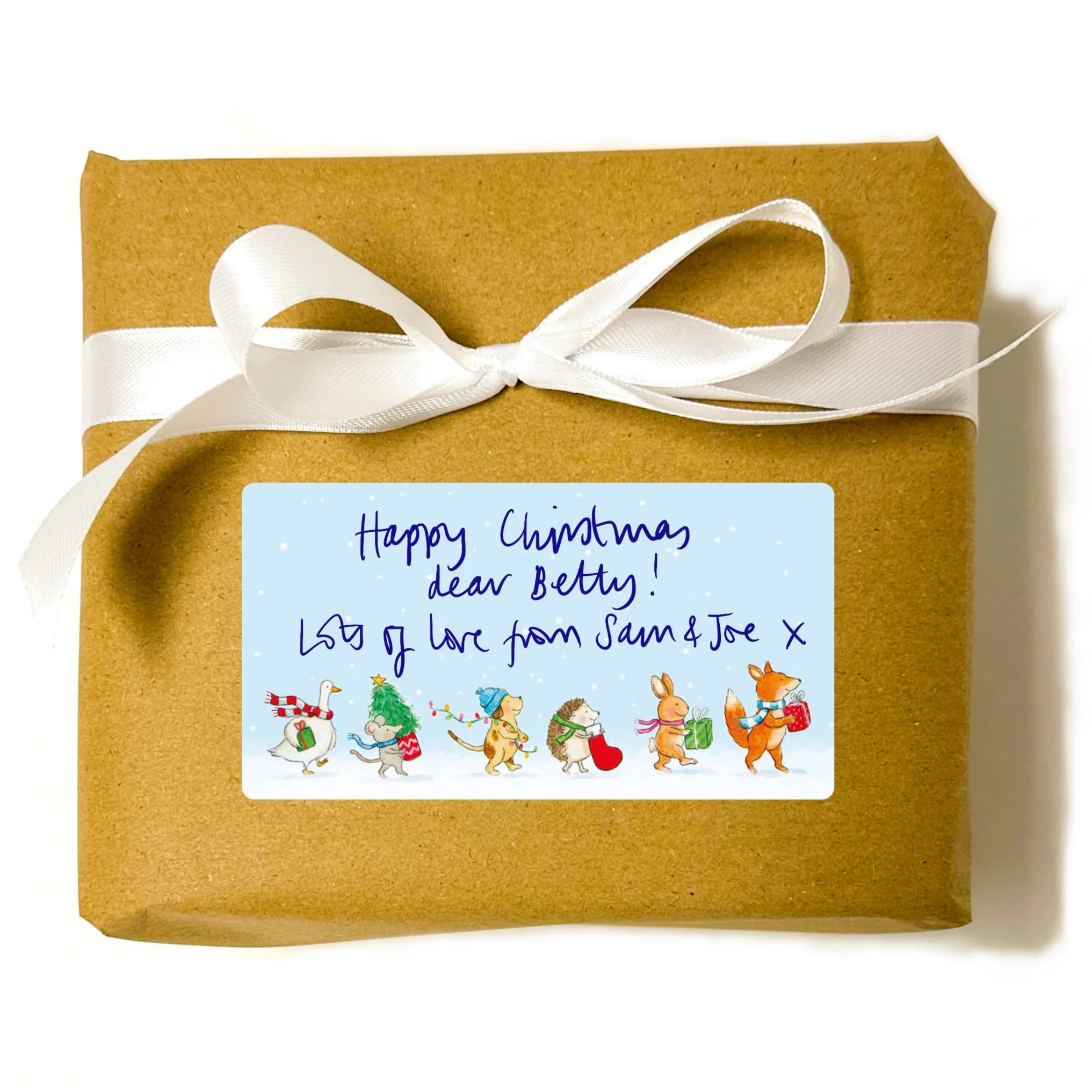 Sheet of 10 stickers - Christmas animals - Image 2
