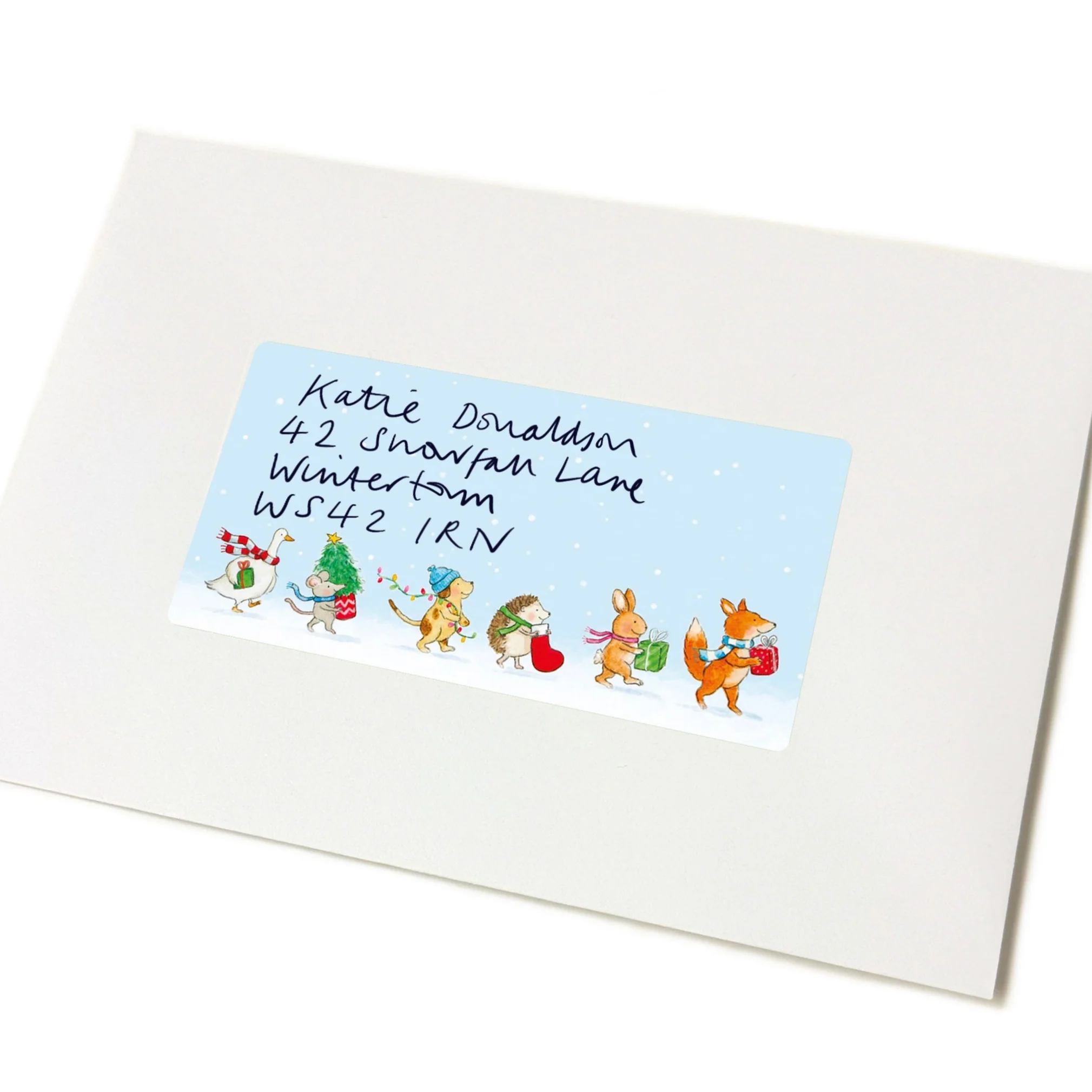 Sheet of 10 stickers - Christmas animals - Image 3