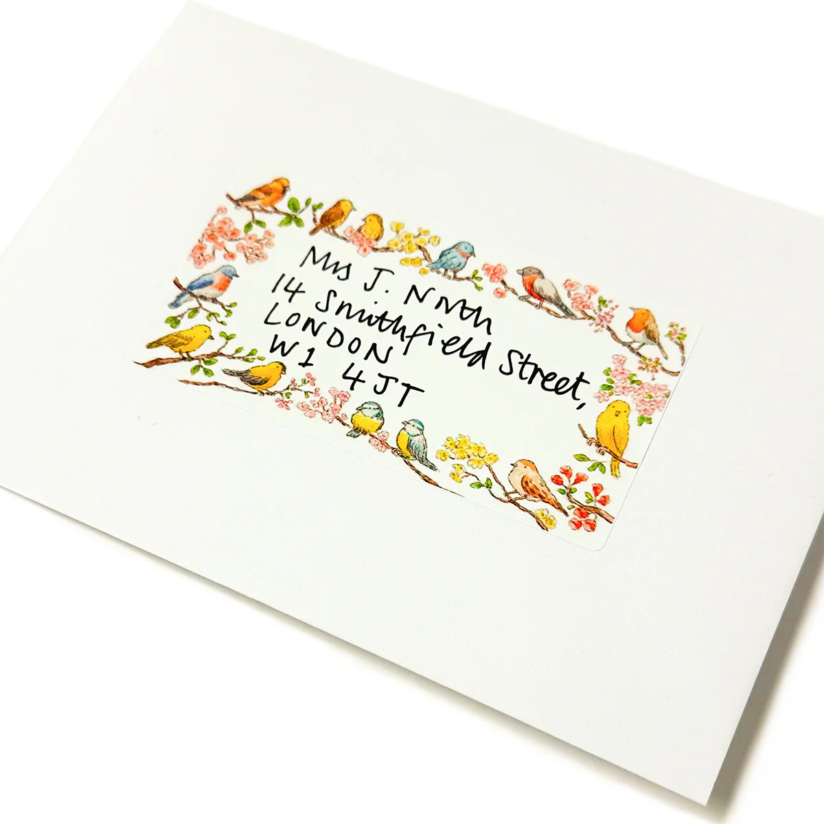 Sheet of 10 stickers - Labels, birds and flowers - Image 4