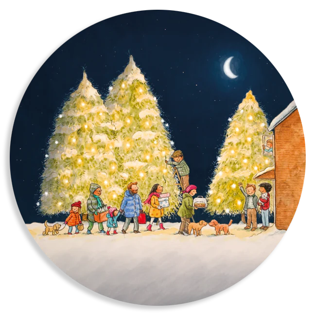 Sheet of 15 Stickers - Christmas Eve