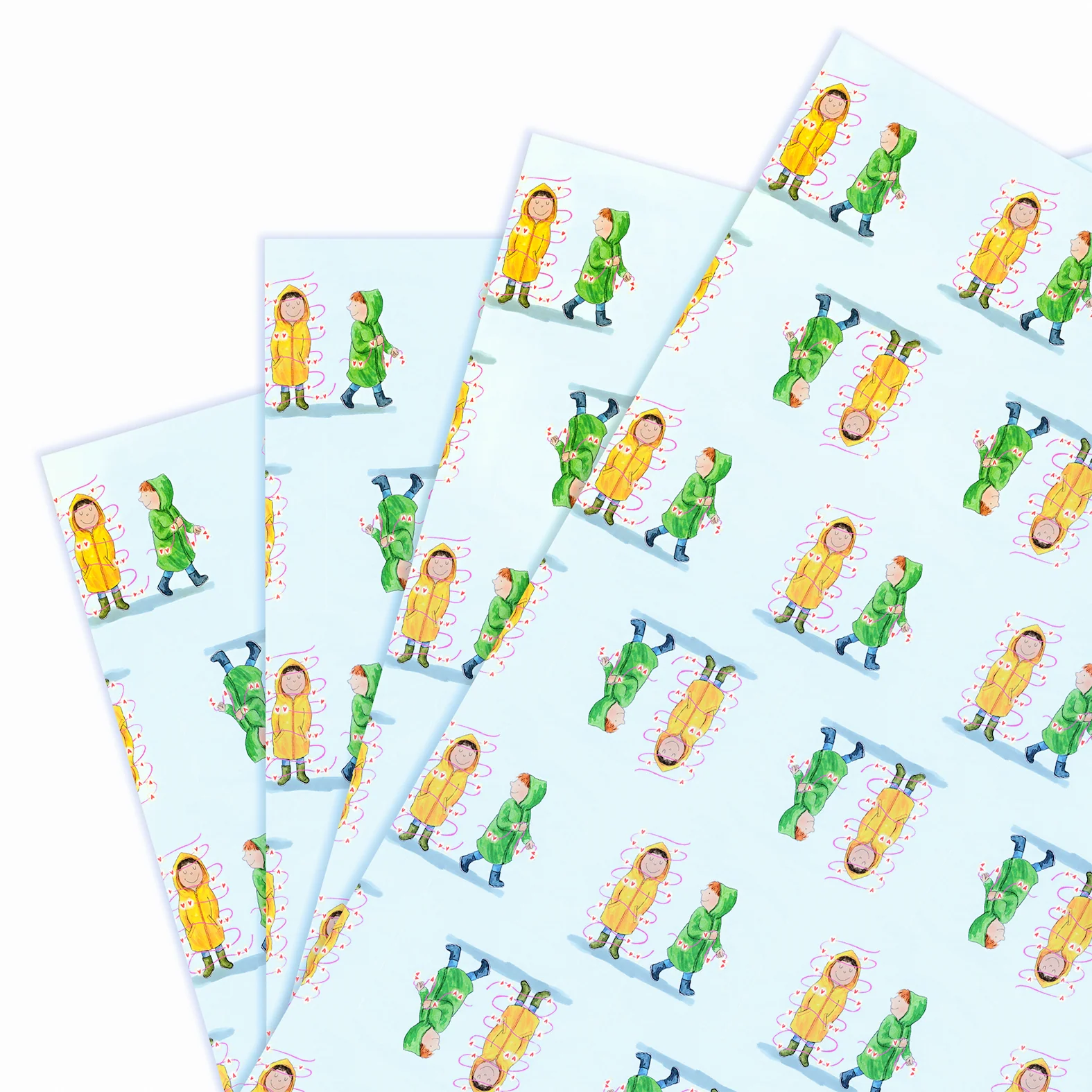 Wrapping Paper - Ribbons of love (4 sheets) - Image 3